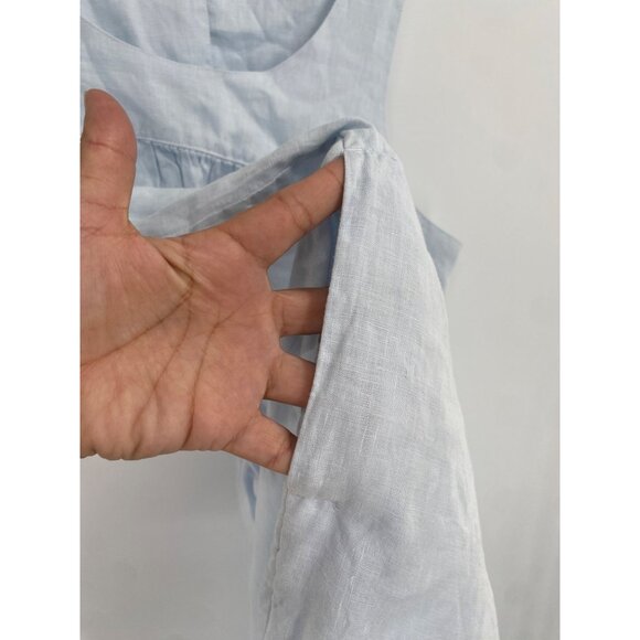 JAMES PERSE GATHERED LINEN DRESS SIZE 4(XL) MINIMALIST COTTAGECORE LAGENLOOK - Picture 3 of 6
